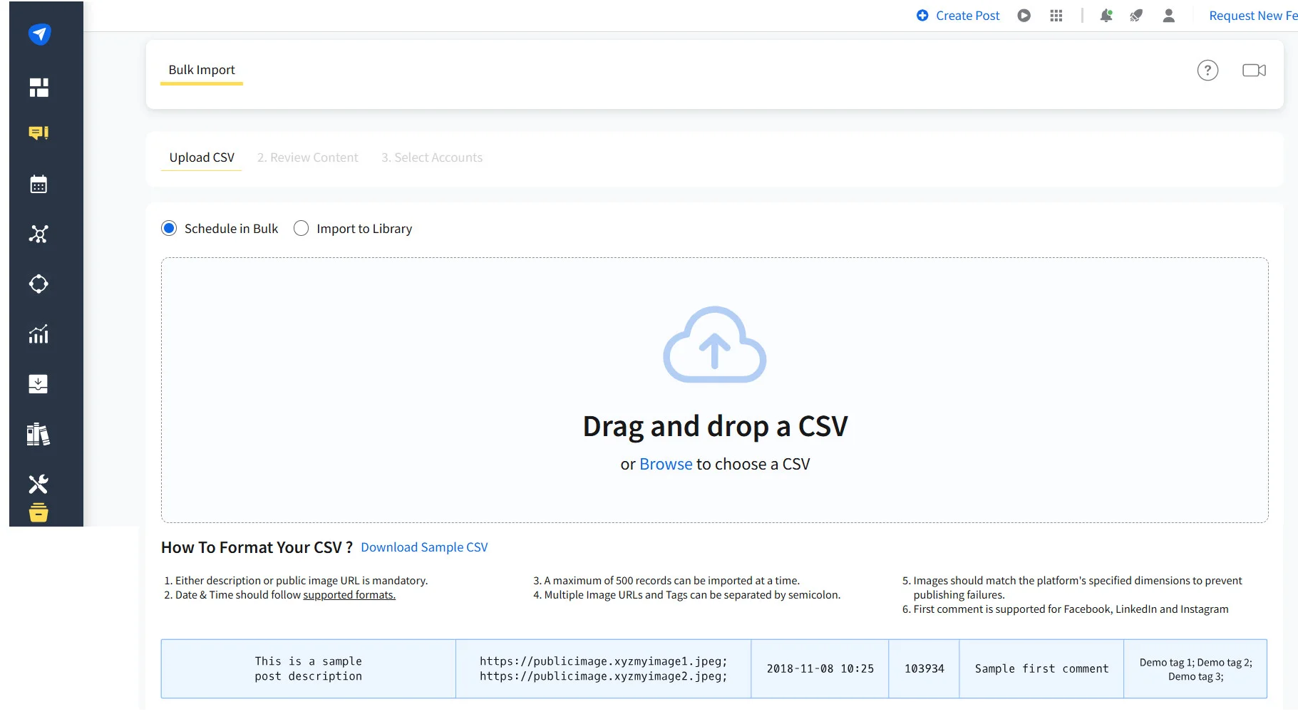 SocialPilot bulk scheduling dashboard SocialPilot bulk scheduling dashboard