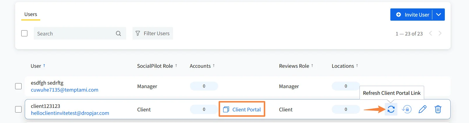 SocialPilot's client portal link dashboard SocialPilot's client portal link dashboard
