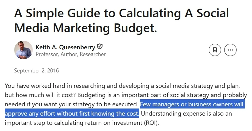 What to say when leadership pushes back on your social media budget What to say when leadership pushes back on your social media budget