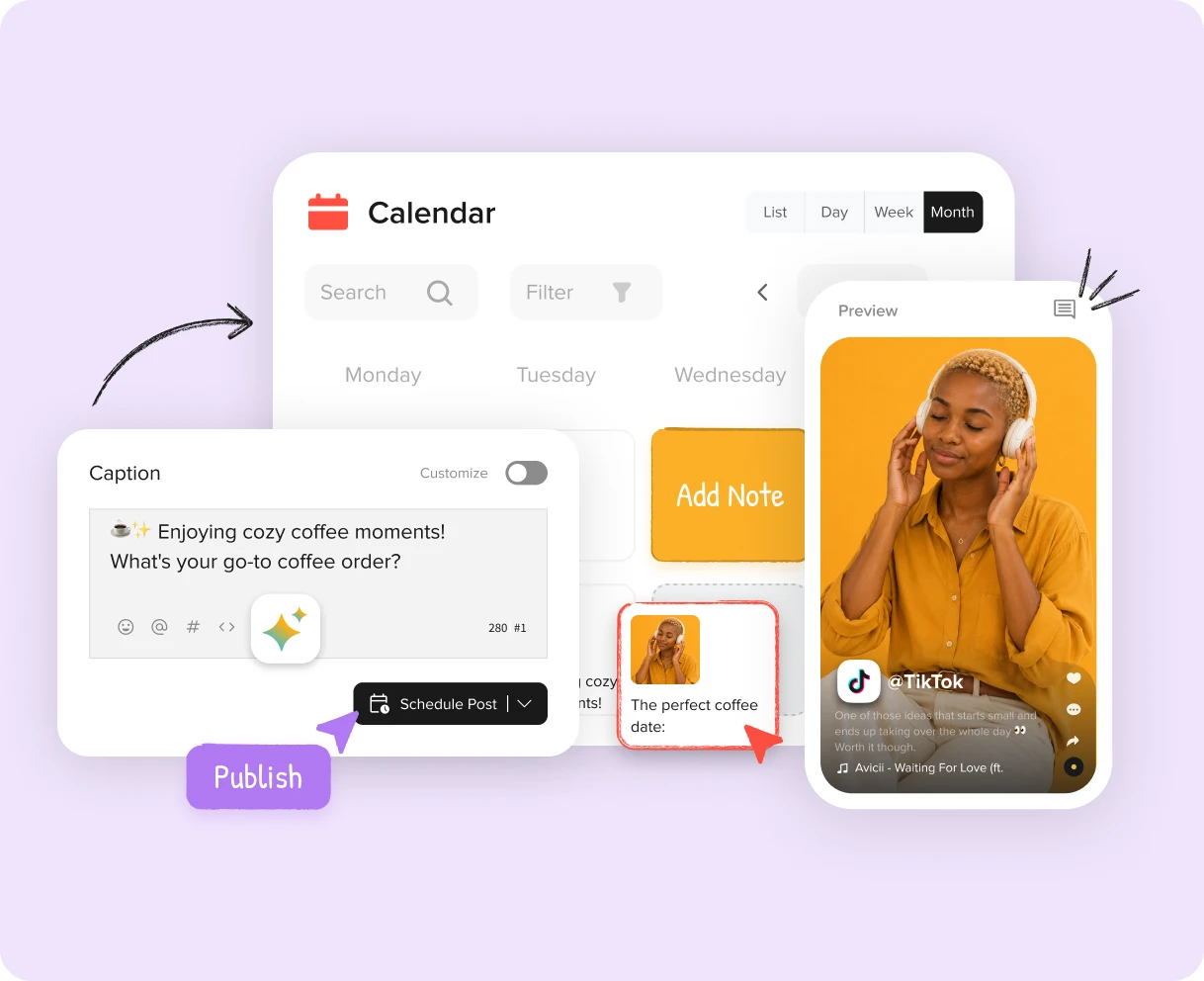Calendrier TikTok Calendrier TikTok