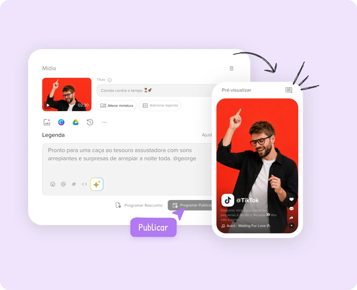 Calendário de publicação do Tiktok Calendário de publicação do Tiktok