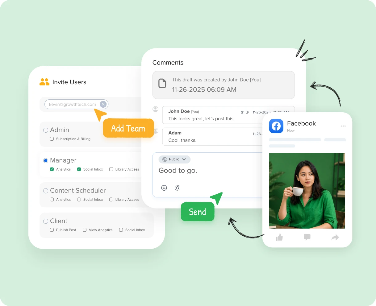Examen par le client des messages programmés dans SocialPilot Examen par le client des messages programmés dans SocialPilot