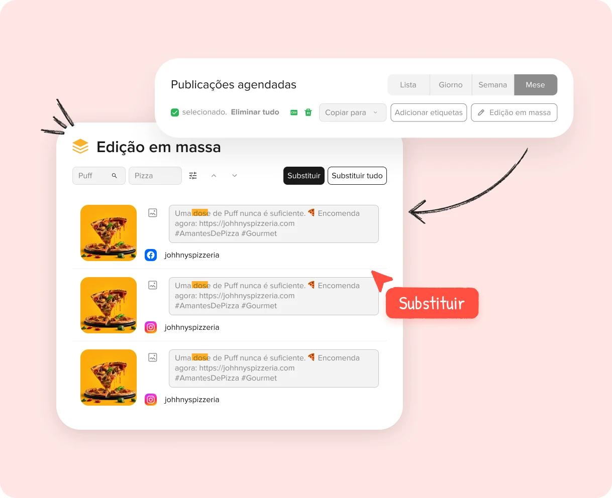 Gerir mais rapidamente as alterações de última hora nos posts com a edição em massa