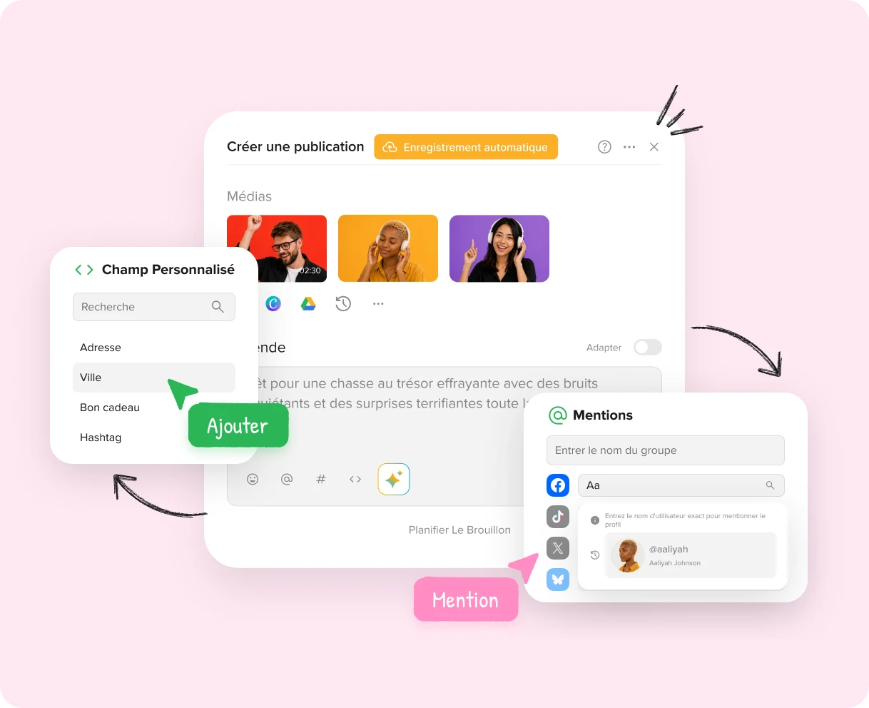 Créer des messages plus rapidement dans un espace de travail intuitif