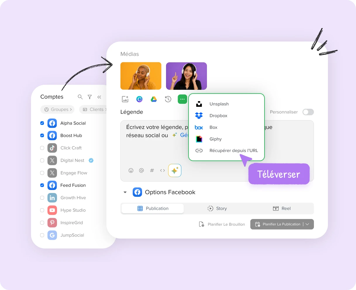 Schedule and publish Facebook posts on SocialPilot