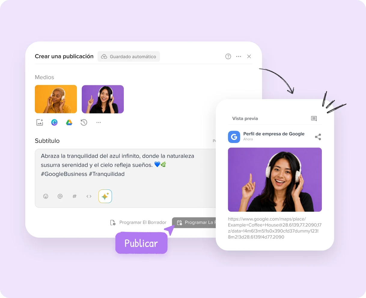 Schedule visual Google Business Profile posts