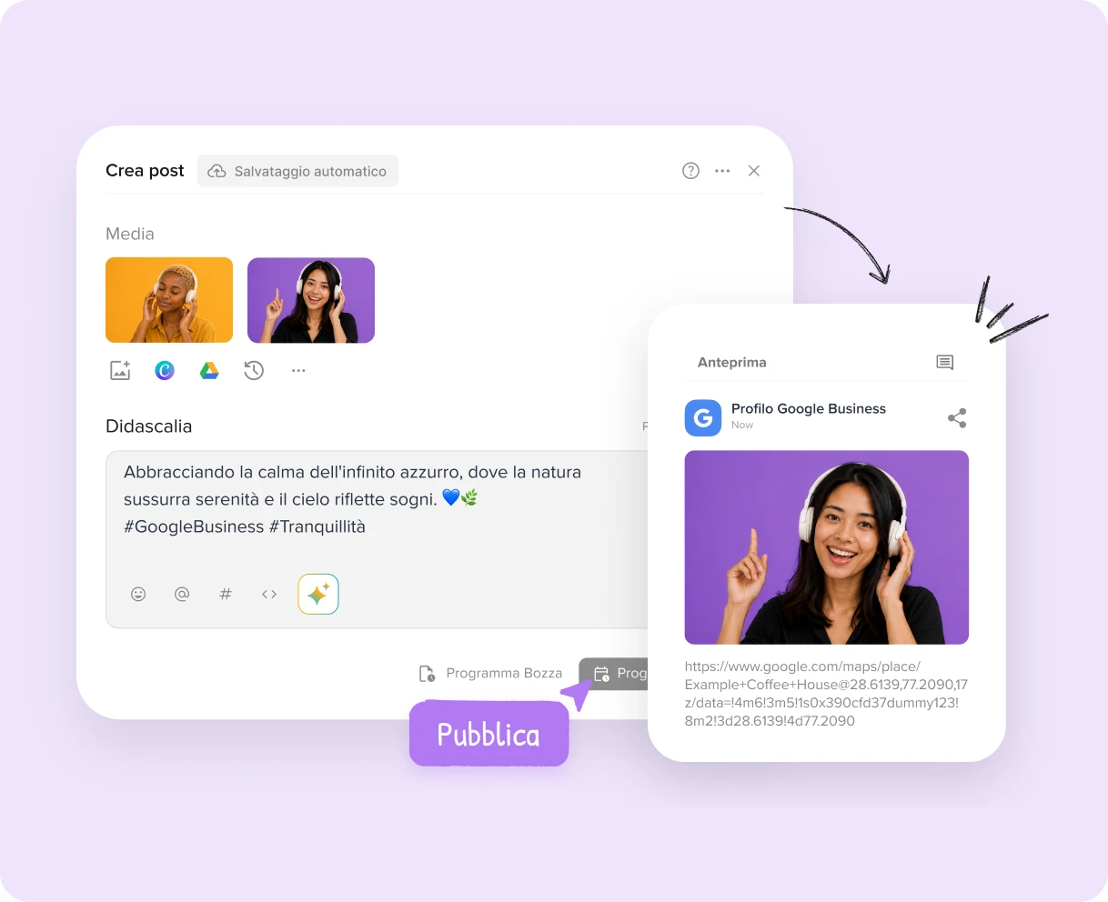 Schedule visual Google Business Profile posts