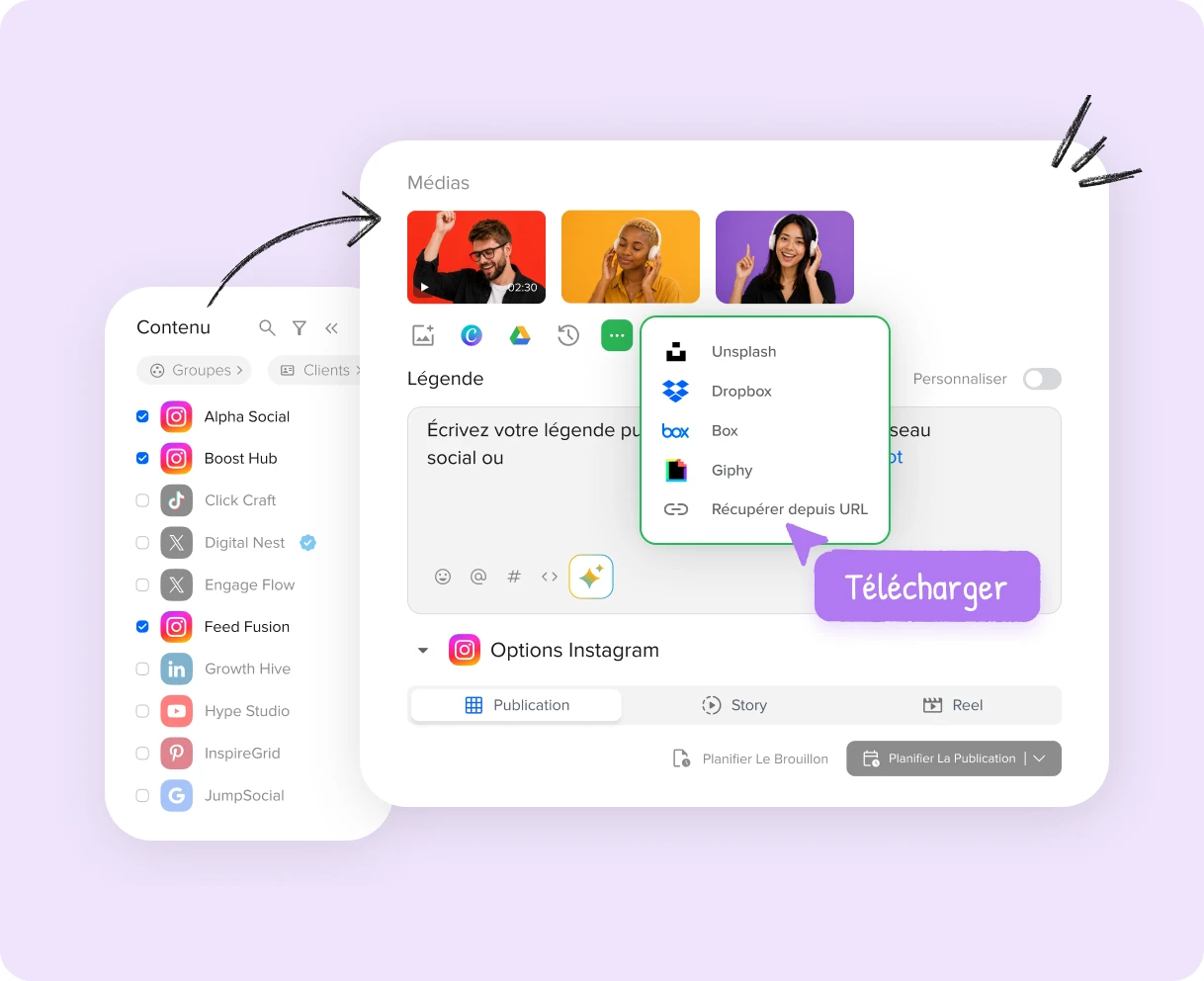 Auto publish and schedule Instagram posts, stories and reels on SocialPilot