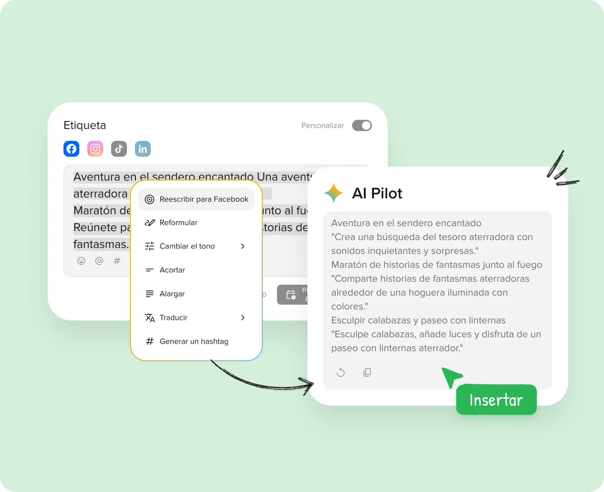 Las ideas fluyen y las publicaciones están listas en un abrir y cerrar de ojos