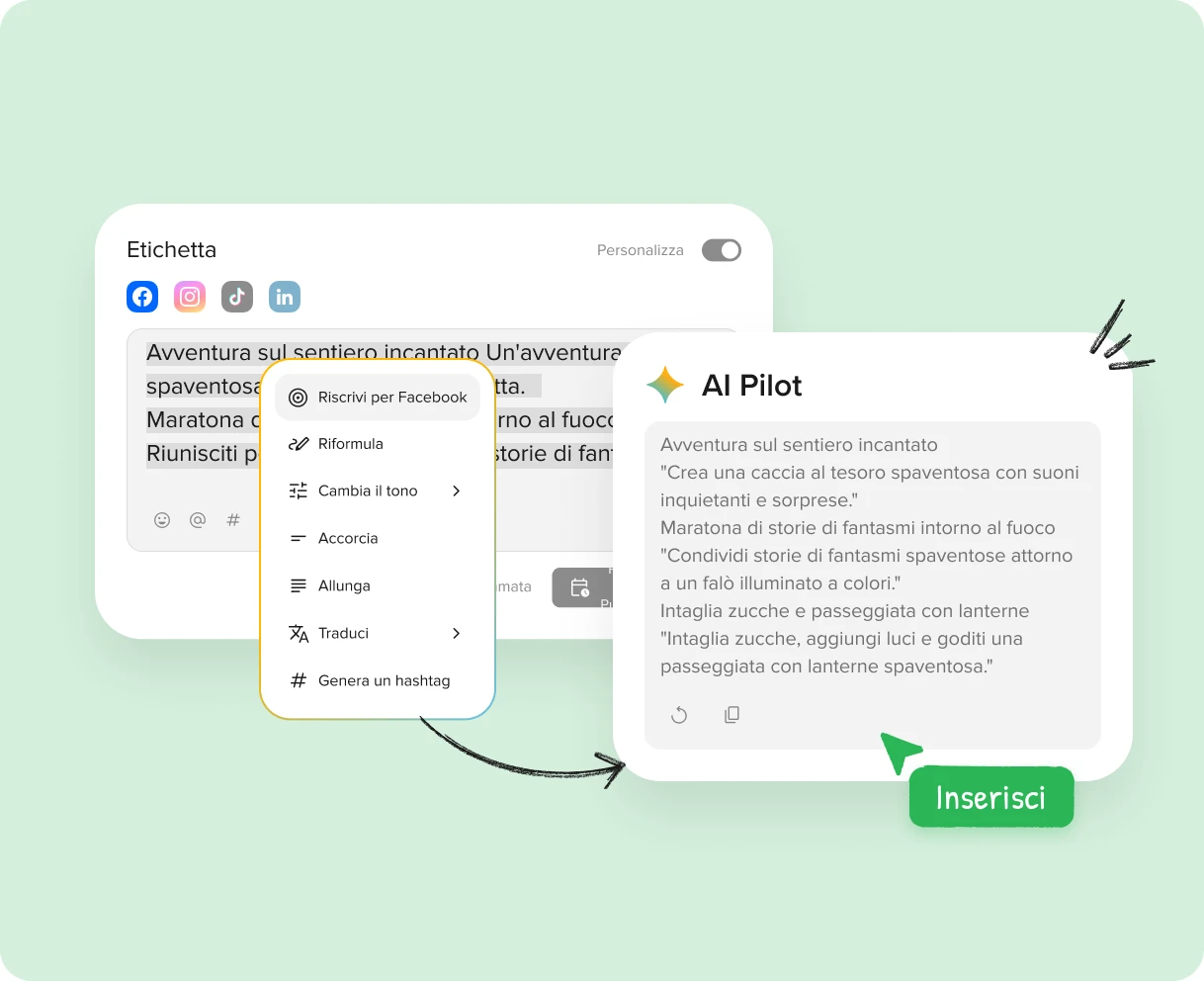 Idee che fluiscono e messaggi pronti in pochissimo tempo
