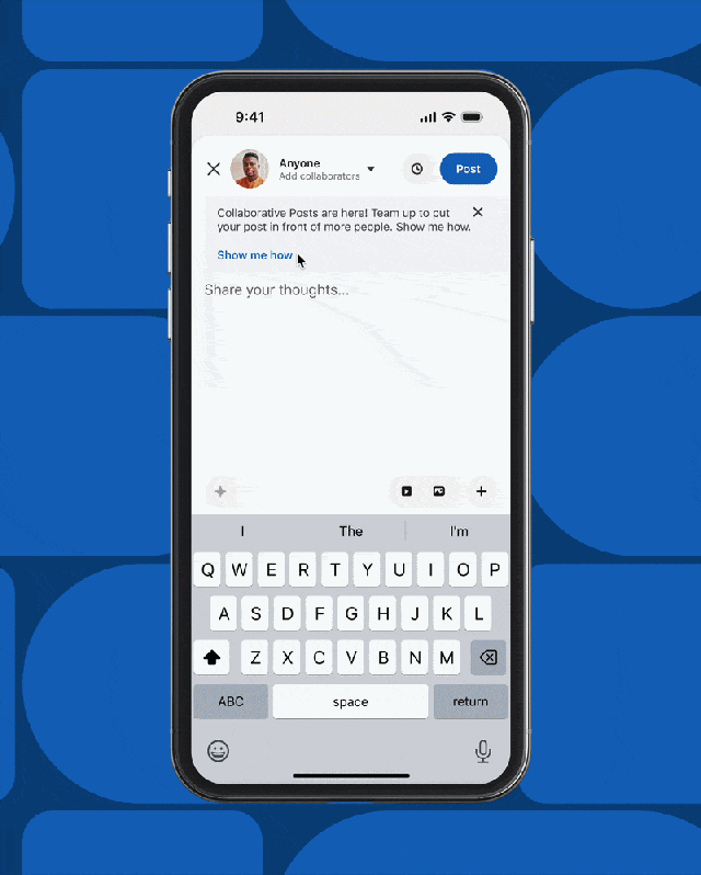 LinkedIn Collaborative Posts let you publish jointly with up to five members or Pages