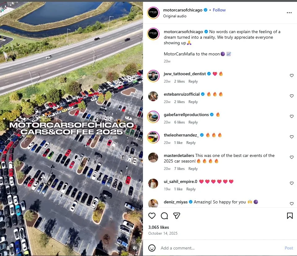 Local community content from Motor Cars Chicago's Car and Coffee 2025 Local community content from Motor Cars Chicago's Car and Coffee 2025