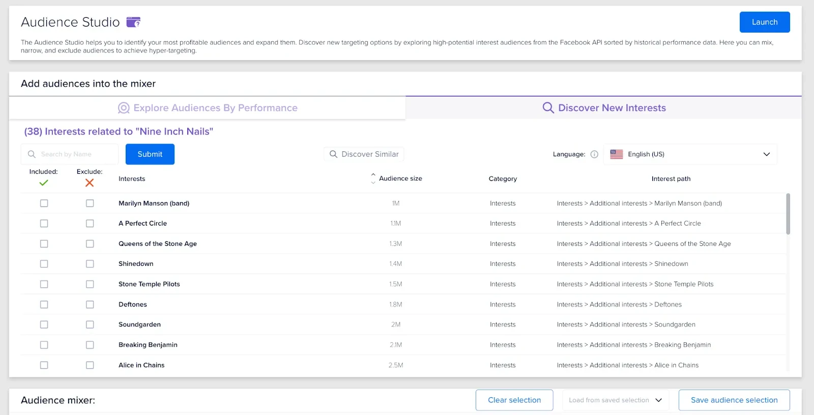 Madgicx's AI Audience Studio building lookalike ad audiences from related interests and behavioral data Madgicx's AI Audience Studio building lookalike ad audiences from related interests and behavioral data