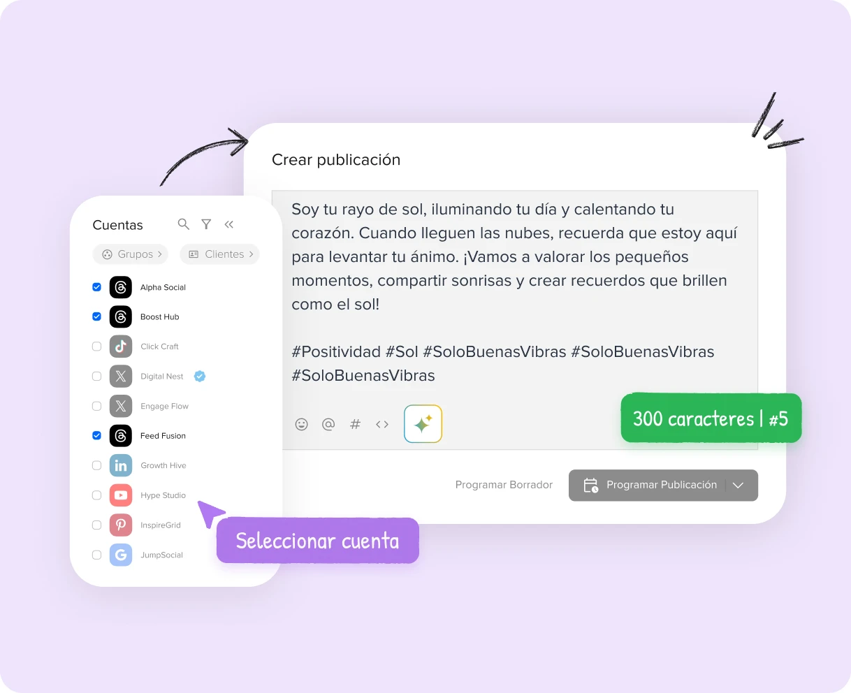 Communicate clearly on Threads with text posts on SocialPilot