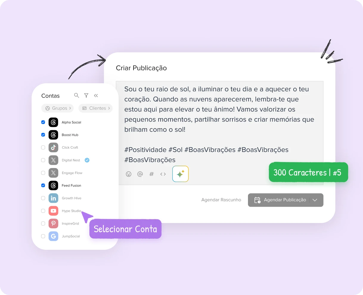 Communicate clearly on Threads with text posts on SocialPilot