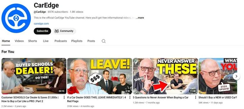 YouTube videos by CarEdge YouTube videos by CarEdge