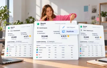Duplicate a report in seconds in SocialPilot Reviews