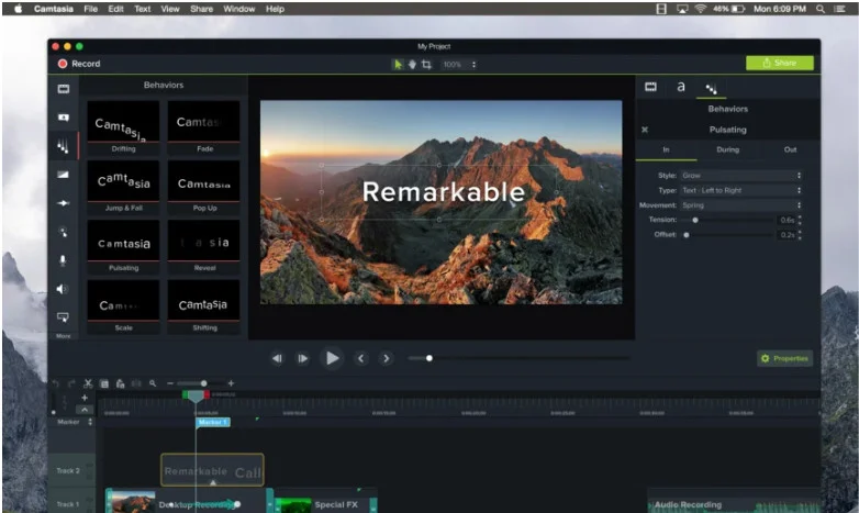 Adding animated text to a screen recording in Camtasia Adding animated text to a screen recording in Camtasia