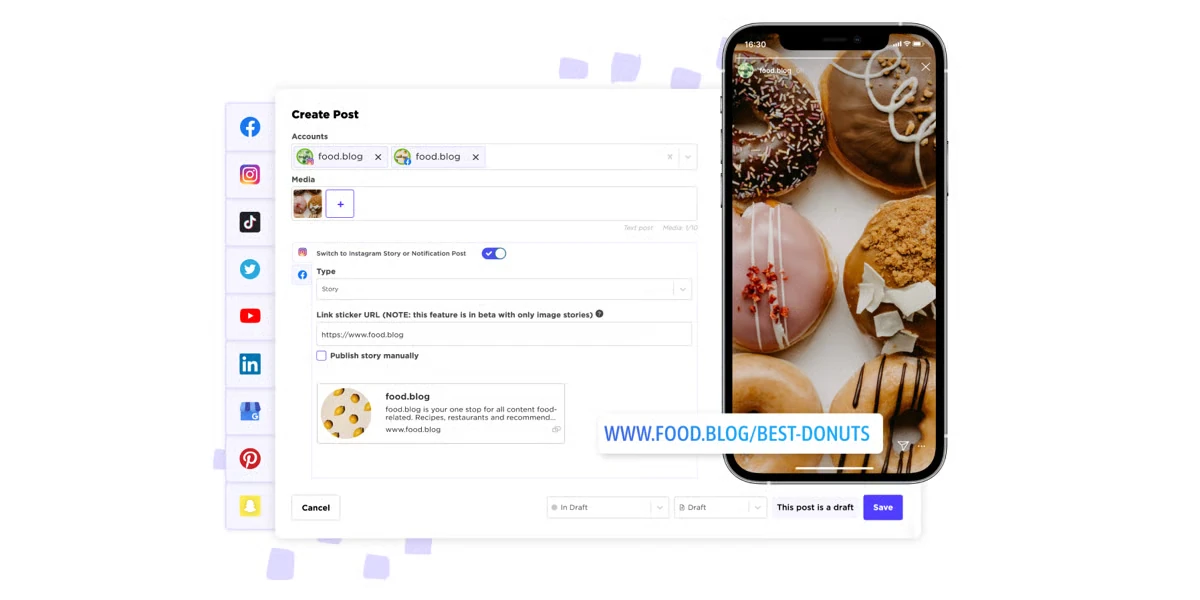 SkedSocial visual Instagram planner with grid preview SkedSocial visual Instagram planner with grid preview