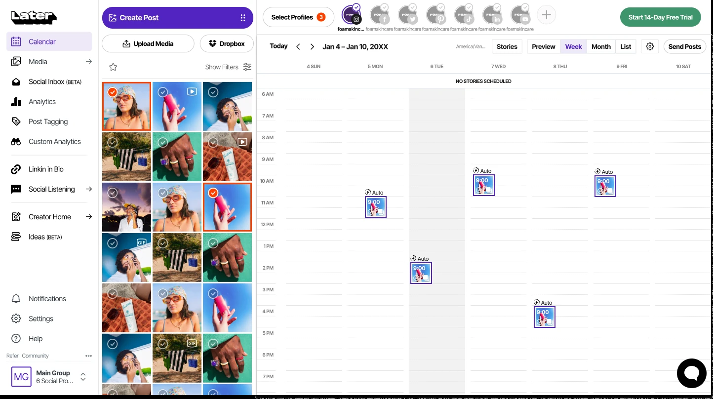 Later activity feed with priority inbox and multi-account engagement streams Later activity feed with priority inbox and multi-account engagement streams