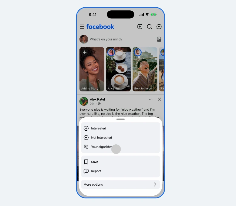 Facebook's Your algorithm lets users type the topics they want in Feed and Reels Facebook's Your algorithm lets users type the topics they want in Feed and Reels