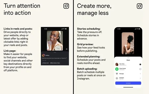 Instagram Meta One for business add-on packages Instagram Meta One for business add-on packages