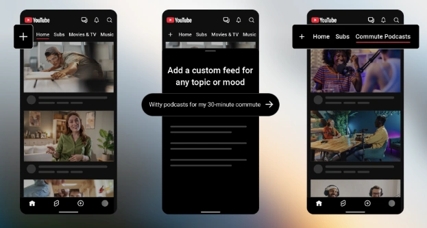 YouTube custom feeds let viewers build a feed from a typed prompt YouTube custom feeds let viewers build a feed from a typed prompt